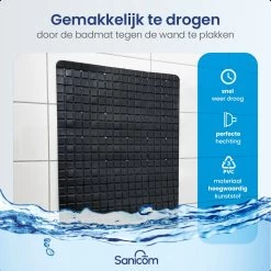 Merkloos Douchemat - Antislip Mat - Antislipmat Douche - Badmat - ​​Schimmelbestendig - Met Zuignappen - Wasbaar - Zwart -Grohe Winkel 1200x1200 1057