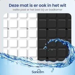 Merkloos Douchemat - Antislip Mat - Antislipmat Douche - Badmat - ​​Schimmelbestendig - Met Zuignappen - Wasbaar - Zwart -Grohe Winkel 1200x1200 1060