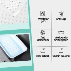 The Original - Douchemat Antislip - Wit - 88x40cm - Antislipmat Badmat Voor Bad & Douche - Anti Slip Mat Met Zuignappen -Grohe Winkel 1200x1200 1067