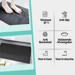 The Original - Douchemat Antislip - Zwart - 70x40cm - Antislipmat Badmat Voor Bad & Douche - Anti Slip Mat Met Zuignappen -Grohe Winkel 1200x1200 1074