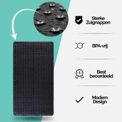 The Original - Douchemat Antislip - Zwart - 70x40cm - Antislipmat Badmat Voor Bad & Douche - Anti Slip Mat Met Zuignappen -Grohe Winkel 1200x1200 1079