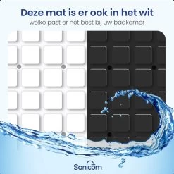 Merkloos Badmat Antislip - Douchemat - Antislipmat Bad - Antislipmat Douche - Schimmelbestendig - Met Zuignappen - Wasbaar - Zwart -Grohe Winkel 1200x1200 1102