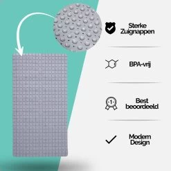 The Original - Douchemat Antislip - Grijs - 70x40cm - Antislipmat Badmat Voor Bad & Douche - Anti Slip Mat Met Zuignappen -Grohe Winkel 1200x1200 1112