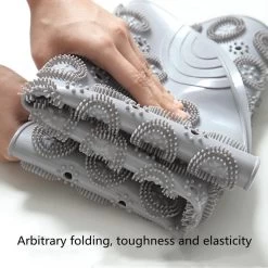 Merkloos TDR-Antislip Mat - 55x55CM - Rond - Grijs - Badmat Badkamer - Douchemat - Badkamermat - Antislipmat Voor Douche -Grohe Winkel 1200x1200 1117