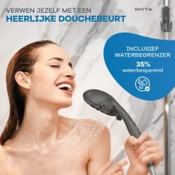 WITTS Douchekop - Waterbesparend - Hoge Kwaliteit - Handdouche ø 12cm - 6 Standen - Zwart -Grohe Winkel 1200x1200 114