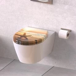 SCHÜTTE WC-Bril 82373 SEA STAR - Duroplast - Soft Close - Afklikbaar - RVS-Scharnieren - Decor - 3-zijdige Print -Grohe Winkel 1200x1200 1155