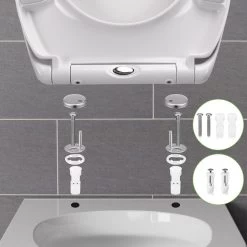 Casaria Wc Bril Duroplastic - Soft-close – Antibacterieel Wit -Grohe Winkel 1200x1200 1199