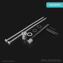 LOMAZOO Wastafelkraan Zwart Ceres - Badkamerkraan - Wastafel Kraan - Mengkraan Wastafel - Hoge Uitloop -Grohe Winkel 1200x1200 1262