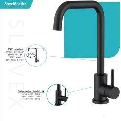 Croom Keukenkraan - Zwart - Wastafelkraan - Inclusief Aansluitmateriaal - Zwarte Kraan 10 Croom Keukenkraan - Zwart - Wastafelkraan - Inclusief Aansluitmateriaal - Zwarte Kraan -Grohe Winkel 1200x1200 1265