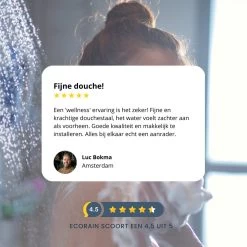 EcoRain™ Charly Waterbesparende Douchekop Zwart - 50% Waterbesparend - Regendouche 13 Cm - 3 Sproeistanden - Hoge Druk - Handdouche -Grohe Winkel 1200x1200 127