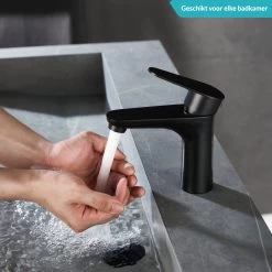 Croom Stytex - Wastafelkraan - Zwart - Badkamerkraan - Waterbesparend -Grohe Winkel 1200x1200 1279