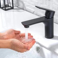 LOMAZOO Wastafelkraan Zwart Libra - Zwarte Wastafelkraan - Badkamerkraan Zwart - Zwarte Badkamerkraan -Grohe Winkel 1200x1200 1293