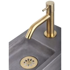 Differnz Wastafelkraan Gebogen – Kraan Koud Water – Toiletkraan – Mat Goud -Grohe Winkel 1200x1200 1315