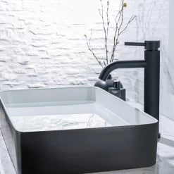 LOMAZOO Wastafelkraan Zwart Cardano - Zwarte Kraan - Badkamerkraan - Wastafel Mengkraan - Hoog -Grohe Winkel 1200x1200 1319