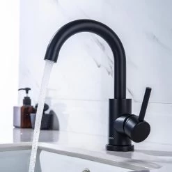 LOMAZOO Wastafelkraan Zwart Styx - Zwarte Wastafelkraan - Badkamerkraan Zwart - Zwarte Badkamerkraan -Grohe Winkel 1200x1200 1369