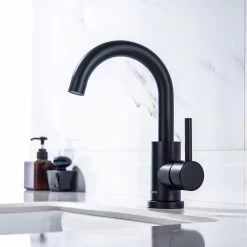 LOMAZOO Wastafelkraan Zwart Styx - Zwarte Wastafelkraan - Badkamerkraan Zwart - Zwarte Badkamerkraan -Grohe Winkel 1200x1200 1370