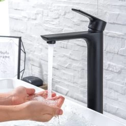 LOMAZOO Wastafelkraan Zwart Taurus - Kraan Wastafel - Kraan Badkamer - Badkamerkraan Zwart -Grohe Winkel 1200x1200 1381