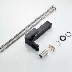 Merkloos Messing - LED Waterval Badkamer Wastafel Kranen Set - Koud Warm Water Mixer - Wastafelkranen - Zwart - 12.5cm Hoogte -Grohe Winkel 1200x1200 1407