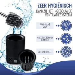 MM Brands Toiletborstel Met Houder - WC Borstel Vrijstaand En Hangend - Zwart -Grohe Winkel 1200x1200 1493