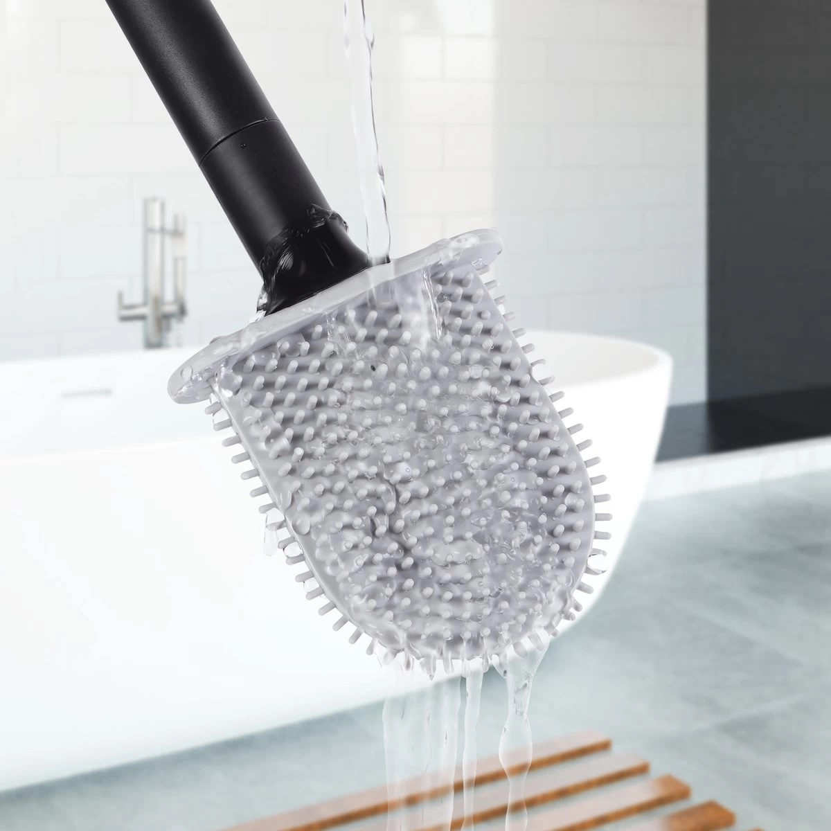 WC Borstel – Siliconen – Zwart – WC Borstel Met Houder – Vrijstaand – Hangend – WC Borstel En Houder – WC Borstel Zwart 5 WC Borstel – Siliconen – Zwart – WC Borstel Met Houder – Vrijstaand – Hangend – WC Borstel En Houder – WC Borstel Zwart - Image 5