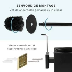 Toiletborstel Met Houder - Hangend - RVS - Mat Zwart - H 42,6 Cm -Grohe Winkel 1200x1200 1507