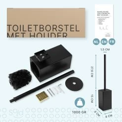 Toiletborstel Met Houder - Hangend - RVS - Mat Zwart - H 42,6 Cm -Grohe Winkel 1200x1200 1511