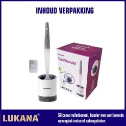 Lukana Siliconen WC Borstel Met Zeepdispenser - Hervulbaar - Vrijstaand Of Hangend - Sneldrogend, Hygiënisch & Antibacteriële Werking - Zonder Boren - Toilet Brush - Toiletborstel Houder - Lekbak -Grohe Winkel 1200x1200 1525