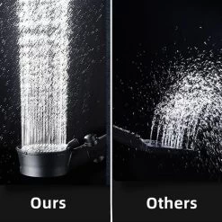 Waterbesparende Douchekop - Hoofddouche - Regendouche - Met ECO STOP Knop - 5 Standen - ABS - Zwart -Grohe Winkel 1200x1200 154