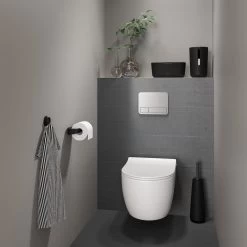 Tiger Tess - Toiletborstelhouder Vrijstaand Met Swoop® Borstel Flexibel - Zwart / Antraciet -Grohe Winkel 1200x1200 1541