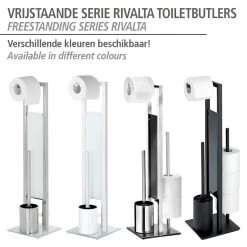 WENKO Toiletbutler Rivalta RVS Mat - Toiletborstel Met Houder, Toiletrolhouder En Reserverolhouder -Grohe Winkel 1200x1200 1572