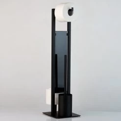 WENKO Toiletbutler Rivalta Zwart - Toiletborstel Met Houder, Toiletrolhouder En Reserverolhouder -Grohe Winkel 1200x1200 1578