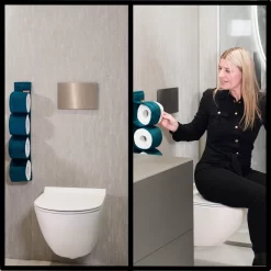 Reserverolhouder Hangend – Toiletrolhouder – Reserve Rolhouder – Zonder Boren – Rolhouder - Muur – Zwart - Antraciet - STOF & SPETTERVRIJ -Grohe Winkel 1200x1200 1594