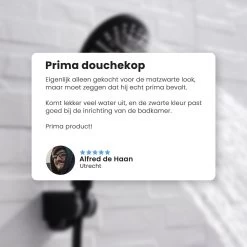 Eagle Bath & Shower - Douchekop Met Slang – Mat Zwart - 3 Functies – Handdouche – Hoofddouche -Grohe Winkel 1200x1200 160
