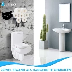 Sanics Reserverolhouder Vrijstaand - Hangend - Wandhouder - Kat - Zwart -Grohe Winkel 1200x1200 1633