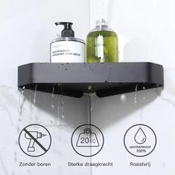 Cgoods Doucherek 2 Laags - Doucherek Zonder Boren - Doucherekje - Douchemandje - Badkamerrek - Badkamer Accessoires - Zwart 12 Cgoods Doucherek 2 Laags - Doucherek Zonder Boren - Doucherekje - Douchemandje - Badkamerrek - Badkamer Accessoires - Zwart -Grohe Winkel 1200x1200 1636