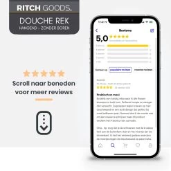 Merkloos Doucherek - Doucherek Zonder Boren - Doucherek Hangend - Zwart - RVS - Doucherekje - Badkamerrek - GRATIS DOUCHETIMER -Grohe Winkel 1200x1200 1651