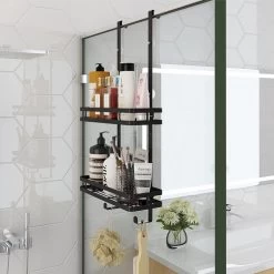 Souiri Doucherek - Stainless Doucherek - Zonder Boren - Doucherek Zwart - Doucherek Hangend - Badkamer Accessoires - RVS - 2 Laags -Grohe Winkel 1200x1200 1654