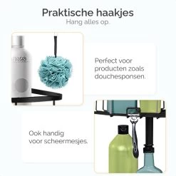 Goliving Doucherek - Doucherek Zonder Boren - Telescopisch Doucherek - Voor Plafonds Tot 2.9m Hoog - Zwart -Grohe Winkel 1200x1200 1676