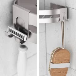 Sanicraft® Doucherekje - Doucherekje Zonder Boren - Geschikt Voor Elk Type Muur - Doucherekje Hangend - Doucheplank - Doucherekje Hoek - Doucherekje Zilver -Grohe Winkel 1200x1200 1679