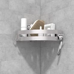 Sanicraft® Doucherekje - Doucherekje Zonder Boren - Geschikt Voor Elk Type Muur - Doucherekje Hangend - Doucheplank - Doucherekje Hoek - Doucherekje Zilver -Grohe Winkel 1200x1200 1683