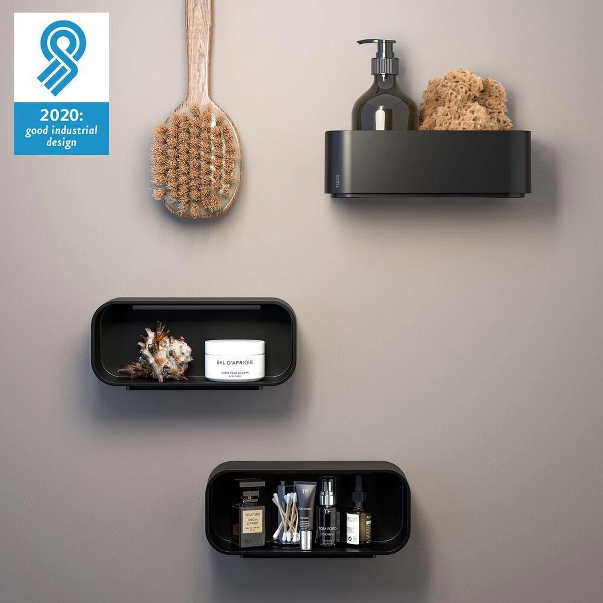 Tiger 2-Store - Wandrekje / Douchemandje - 25 Cm - Zwart 6 Tiger 2-Store - Wandrekje / Douchemandje - 25 Cm - Zwart - Afbeelding 6