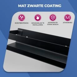 Roegaarden Doucherek Zonder Boren - Doucherekjes - Hangend - Zwart RVS - 23 CM -Grohe Winkel 1200x1200 1704