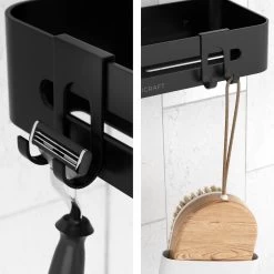 Doucherekje Van Sanicraft® - Doucherekje Zonder Boren - Geschikt Voor Elk Type Muur - Hangend - Roestvrij - 2 Stuks - Zwart -Grohe Winkel 1200x1200 1729