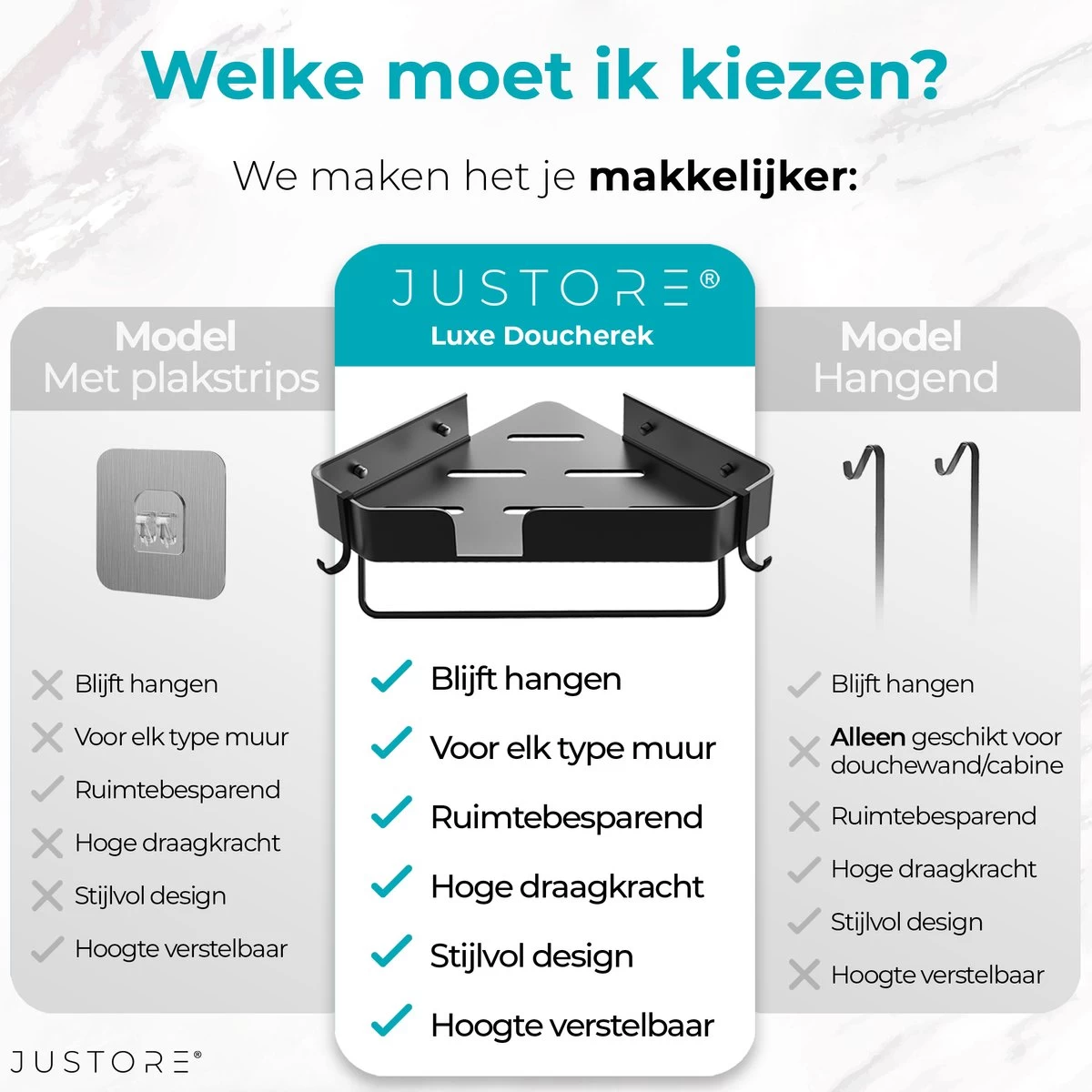 Luxe Doucherek Zonder Boren – 1/2/3 Laags – 32 Cm – Hangend – Aluminium – Zwart 12 Luxe Doucherek Zonder Boren – 1/2/3 Laags – 32 Cm – Hangend – Aluminium – Zwart - Image 12