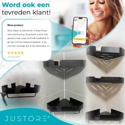 Luxe Doucherek Zonder Boren – 1/2/3 Laags – 32 Cm – Hangend – Aluminium – Zwart 26 Luxe Doucherek Zonder Boren – 1/2/3 Laags – 32 Cm – Hangend – Aluminium – Zwart -Grohe Winkel 1200x1200 1762