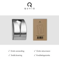 QUVIO Handdoek Houder RVS - Handdoek Of Theedoek Klem Met Plakstrip Voor In Keuken, Badkamer, Toilet Of Bijkeuken - Strak Design En Geen Schroeven Nodig - Staal - Klem - Theedoek -Grohe Winkel 1200x1200 1806