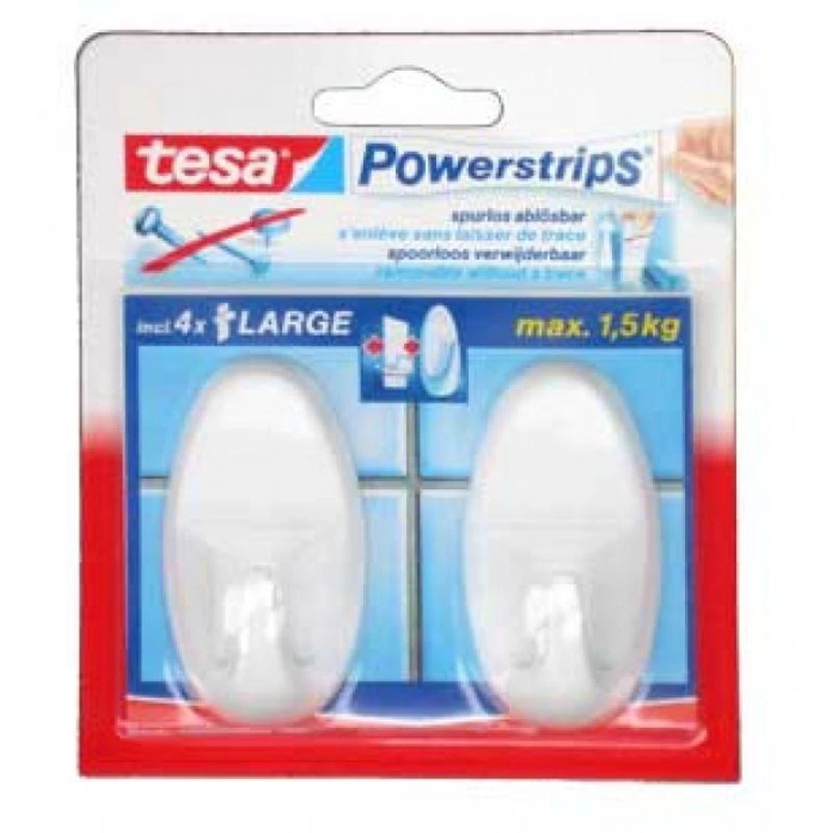 Tesa Powerstrips Haken Large - Wit - 2 Stuks 11 Tesa Powerstrips Haken Large - Wit - 2 Stuks - Image 11