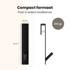 NovaQ Handoekhaakjes - Handoekhouder- Zwart - Douchewand Haak - Set Van 2 Stuks -Grohe Winkel 1200x1200 1820