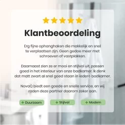 NovaQ Handoekhaakjes - Handoekhouder- Zwart - Douchewand Haak - Set Van 2 Stuks -Grohe Winkel 1200x1200 1821