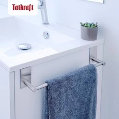Tatkraft John - Zelkflevende Handdoekstang - Vaatdoek/Keukengerei/Handdoeken Stang Houder Rek Handdoekenrek Muur Steun - Wand Ophangsysteem Voor In De Keuken/Badkamer/Keukenkast - Handdoekrek Handdoekenstang - Zonder Boren - Geborsteld RVS - 40CM -Grohe Winkel 1200x1200 1832
